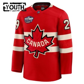 Maillot de Hockey Canada 4 Nations Face Off 2025 Fanatics Premium Nathan Mackinnon Rouge - Enfant